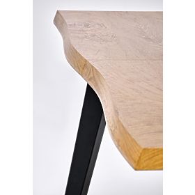 DICKSON 2 Extendable Table 150-210/90 cm, Top - Natural, Legs - Black (2p=1pc), Halmar