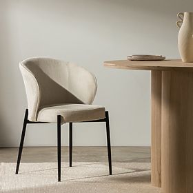 Dining Chair Avery Light Beige/Black Legs, lectus