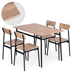 Dining Room Kitchen Furniture Set Table + 4 Chairs MALMO ModernHome