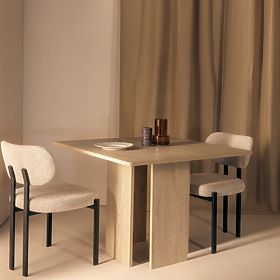 Dining Table Gasper 100 cm, Square, Cremona Torro Oak