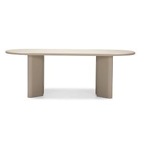 Dining Table Lima 220 cm, Dark Beige, Oval, lectus