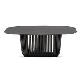Dining Table with Slats Araia Black Ash