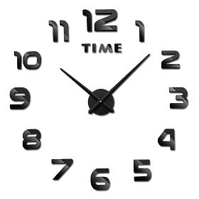DIY Wall Clock NEPRI 65 - 130 cm - Black 3D