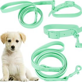 Dog Leash and Collar PJ-069 Green S, PuppyJoy