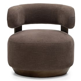 Dolce Relaxation Chair, Rounded Shapes, Brown Espresso, Walnut, lectus