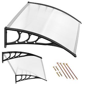 Door Canopy 150x80 cm Shelter Protection Polycarbonate, MultiGarden