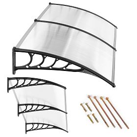 Door Canopy 200x100 cm Polycarbonate Double Cover