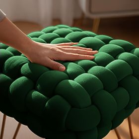 DOTTY BOTTLE GREEN POUF