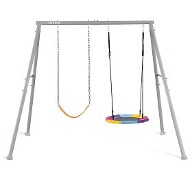 Double Garden Swing Children's Playground for Kids Bird's Nest INTEX 44126, INTEX