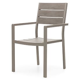 Drillo Garden Chair Aluminum, Beige-Grey, Polywood, lectus