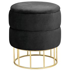 ELZA BLACK POUF