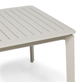 Extendable Garden Table Canelli 205-286 cm, Aluminum, Rectangular, Light Beige