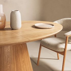 Extendable Table Solan 160-200 cm, Oval, Natural, lectus