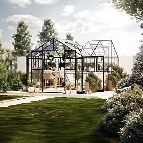 Extension Module for Royal Green Standard Garden Greenhouse, 4.1 m², 4 mm Tempered Glass, Aluminum