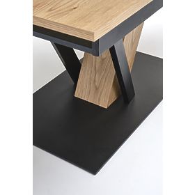 Extendable Table FANIS, Natural / Black, Halmar