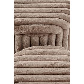 FIDO Set of 2 Poufs, Cappuccino/Gold (1p=1kpl)