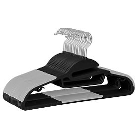 Flexi Hanger Set of 10 Pieces Black-Grey