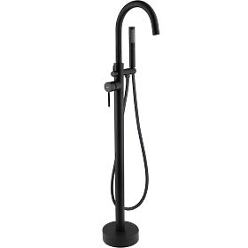 Floor-Mounted Bath Faucet Rea Lungo Black