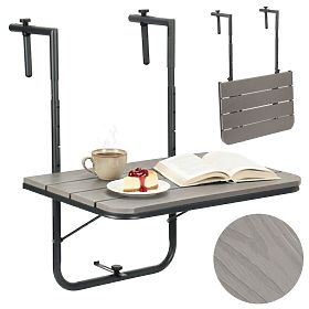 Folding Balcony Table ARETTO Gray