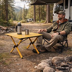 Folding Camping Table 60x60 cm with Bag MultiGarden, MultiGarden