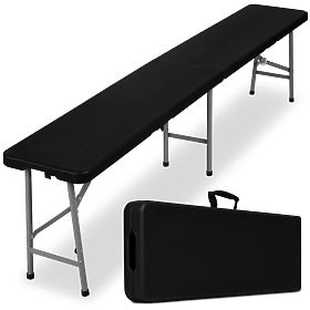 Folding Catering Bench 180 cm Black