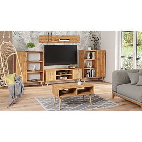 Fondi Wardrobe Golden Oak Craft, Scandinavian