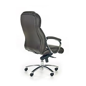 FOSTER Office Chair Dark Brown - Leather, Halmar