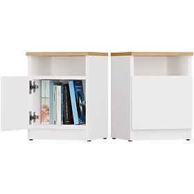 GALAX 30/1D Nightstand WHITE-ARTISAN