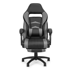 Gaming Office Chair with Adjustable Footrest and Lumbar Pillow