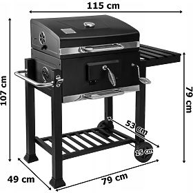 Garden Charcoal Grill with Lid MEJOR