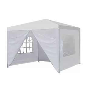 Garden Commercial Pavilion Tent 3x3 m 4 Walls White MultiGarden