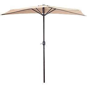 Garden Half-Parasol Wall-Mounted for Terrace 2.7m Beige, MultiGarden