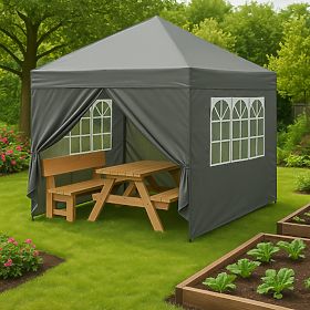 Garden Pavilion Tent 3x3 m Automatic Pop-up + 4 Side Walls MultiGarden