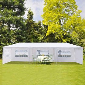 Garden Sales Tent Pavilion 3x9 m 8 Walls White MultiGarden