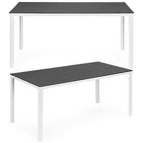 Garden Table for 6 People 156x78 cm Polywood Terrace Furniture Gray White MultiGarden, MultiGarden