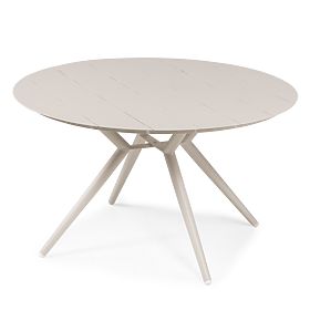 Garden Table Piretto 126.5 cm, Aluminum, Round, Light Beige