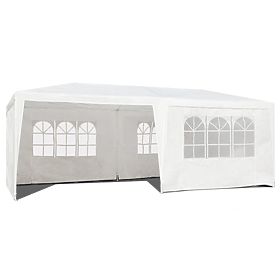 Garden Tent Pavilion 3x6 m 6 Walls White MultiGarden