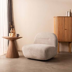 Giorgia Relaxation Armchair with Swivel Base, Grey-Beige, lectus