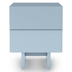 Glim Nightstand, Smoky Blue, Glossy, lectus