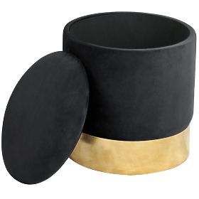 GOLDEN BLACK POUF