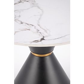 GORETTI_S conference table white marble / black (2p=1pc), Halmar