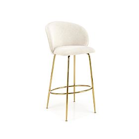 H116 Cream/Gold Bar Stool (1p=2pcs), Halmar