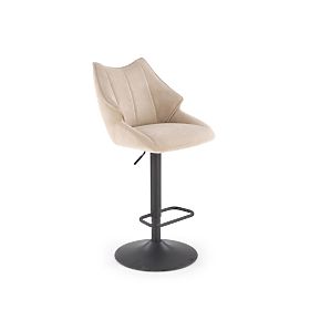 H122 Bar Stool Legs - Black, Seat - Beige (1p=2pcs)