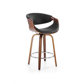 H123 Bar Stool Black / Walnut (1p=1pc)