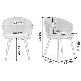 HAMPTON Velvet Graphite Chair