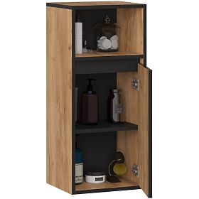HANGING BATHROOM CABINET VAMI W35 1D 1W OAK CRAFT / BLACK
