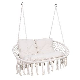 Hanging Chair Stork's Nest LAGOS Cream with Cushions, Bociek
