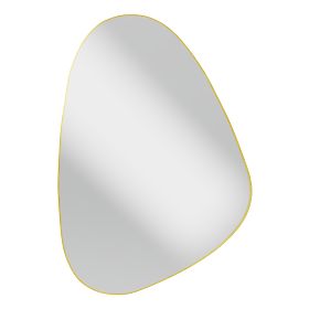 Hanging Mirror in Gold Frame Libia, 76x51 cm, Irregular Shape