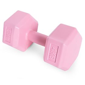 Hexagonal Dumbbells Set 2x4 kg Fitness Weights Pink ModernHome