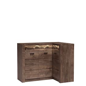 INDIANAPOLIS Corner Cabinet CATALOG I15 Dark Ash, Halmar